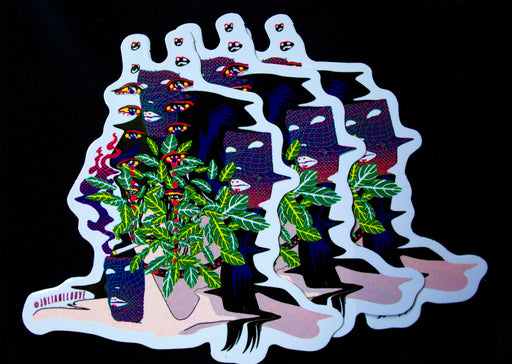Smoking Lady Stickers