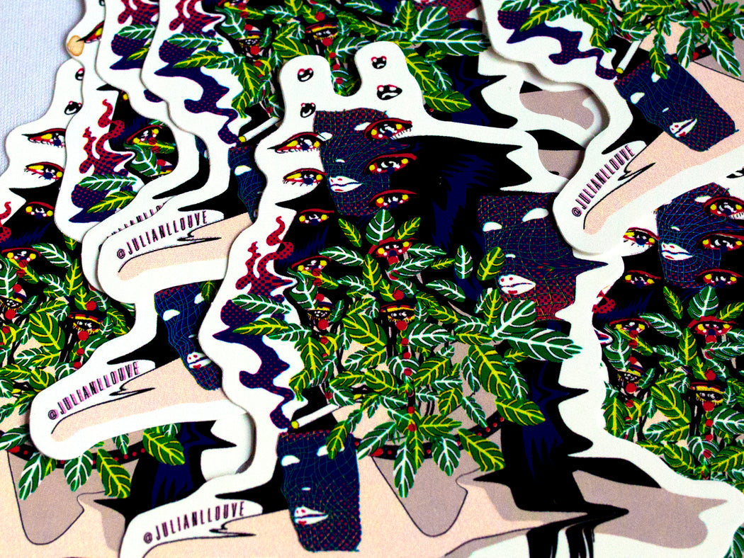 Smoking Lady Stickers