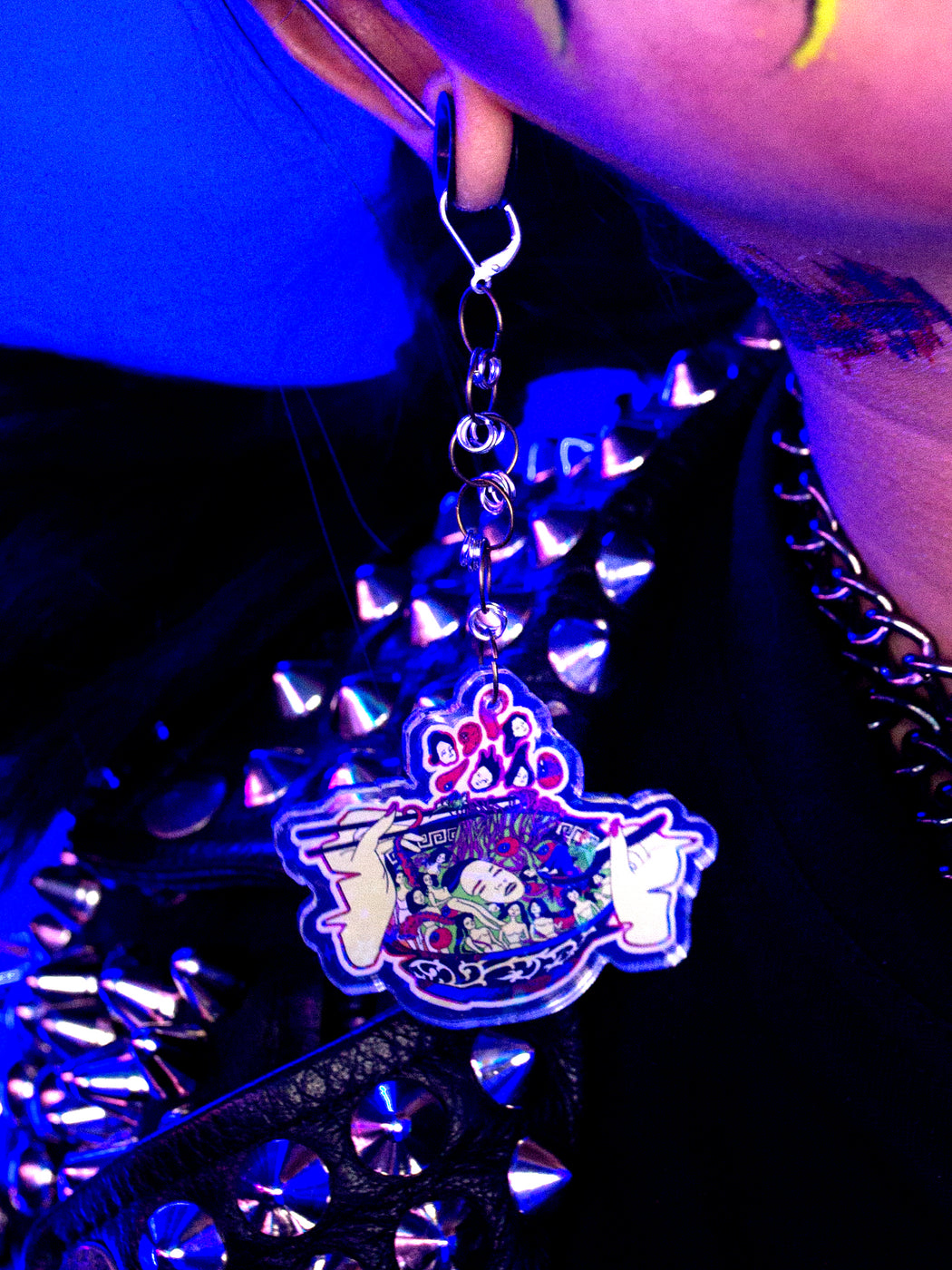 Falling Girl & Ramen Earring