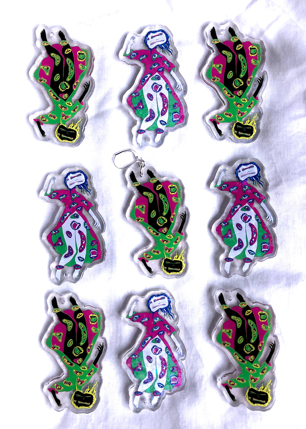 Falling Girl & Ramen Earring