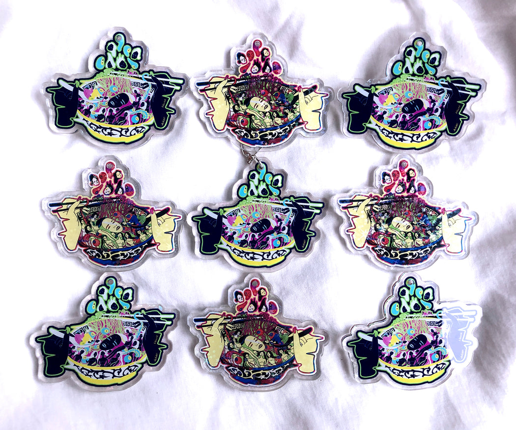 Falling Girl & Ramen Earring